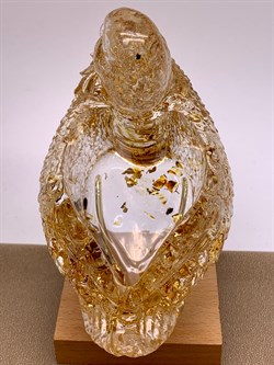Кашпо Утка Янтарь Золотая поталь арт 250403 вес 178,79 гр - фото 332352