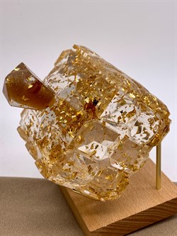 Шкатулка р.5,3-8,2 Янтарь Золотая поталь арт 250404 вес 159,27 гр - фото 332373