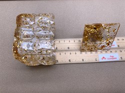 Шкатулка р.5,3-8,2 Янтарь Золотая поталь арт 250404 вес 159,27 гр - фото 332378