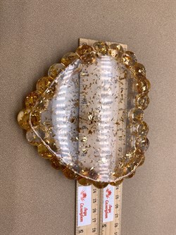 Поднос р.14-13 Янтарь Золотая поталь арт 250405 вес 160,33 гр - фото 332387