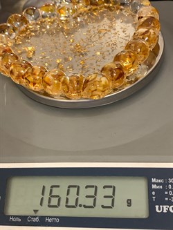 Поднос р.14-13 Янтарь Золотая поталь арт 250405 вес 160,33 гр - фото 332388