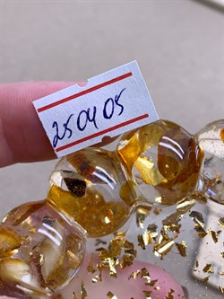 Поднос р.14-13 Янтарь Золотая поталь арт 250405 вес 160,33 гр - фото 332389