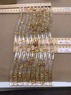 Поднос р.25-11 Янтарь Золотая поталь арт 250407 вес 218,09 гр - фото 332399