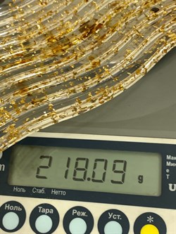 Поднос р.25-11 Янтарь Золотая поталь арт 250407 вес 218,09 гр - фото 332401