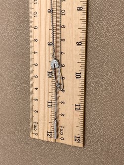 *Колье р.40 Булавка Белый Фианит арт. 06-1728/00КЦ-00-401 вес 2,62 г - фото 332407