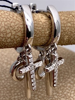 *Серьги Конго Белый Фианит арт. 02-2114/00КЦ-00-245 вес 3,68 г - фото 332533 *Серьги Конго Белый Фианит арт. 02-2114/00КЦ-00-245 вес 3,68 г - фото 332533