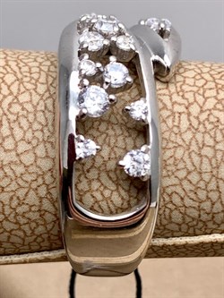 *Кольцо р.17,5 Белый Фианит арт. 01-1703/00КЦ-00-426 вес 3,66 г - фото 332558