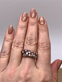 *Кольцо р.17,5 Белый Фианит арт. 01-1703/00КЦ-00-426 вес 3,66 г - фото 332560