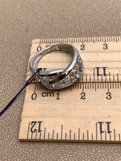 *Кольцо р.17,5 Белый Фианит арт. 01-1703/00КЦ-00-426 вес 3,66 г - фото 332562