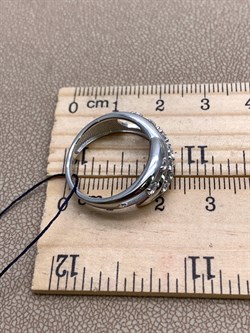 *Кольцо р.17,5 Белый Фианит арт. 01-1703/00КЦ-00-426 вес 3,66 г - фото 332563