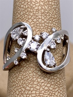 *Кольцо р.17,5 Белый Фианит арт. 01-2255/00КЦ-00-455 вес 5,49 г - фото 332569