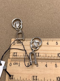 *Серьги Белый Фианит арт. 02-2082/00КЦ-00-471 вес 5,32 г - фото 332586