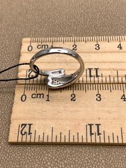 *Кольцо р.17,5 Белый Фианит арт. 01-1309/00КЦ-00-755 вес 2,99 г - фото 332601