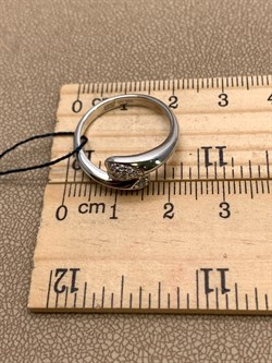 *Кольцо р.17,5 Белый Фианит арт. 01-1309/00КЦ-00-755 вес 2,99 г - фото 332602