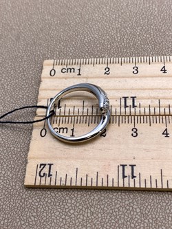 *Кольцо р.17,5 Белый Фианит арт. 01-1309/00КЦ-00-755 вес 2,99 г - фото 332603