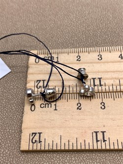 *Серьги Пусеты Мышки Белый Фианит арт. 02-1643/00КЦ-00-042 вес 1,41 г - фото 332625