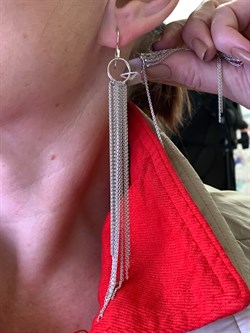 *Серьги Петли Бахрома длинные арт. НС 22-353-3-725 Вес 10,68 г - фото 332690 *Серьги Петли Бахрома длинные арт. НС 22-353-3-725 Вес 10,68 г - фото 332690