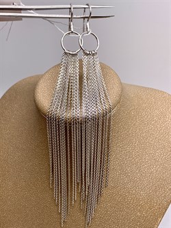 *Серьги Петли Бахрома длинные арт. НС 22-353-3-725 Вес 10,68 г - фото 332692 *Серьги Петли Бахрома длинные арт. НС 22-353-3-725 Вес 10,68 г - фото 332692
