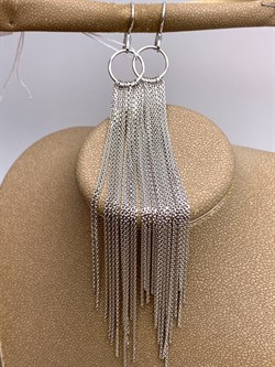 *Серьги Петли Бахрома длинные арт. НС 22-353-3-725 Вес 10,68 г - фото 332693 *Серьги Петли Бахрома длинные арт. НС 22-353-3-725 Вес 10,68 г - фото 332693