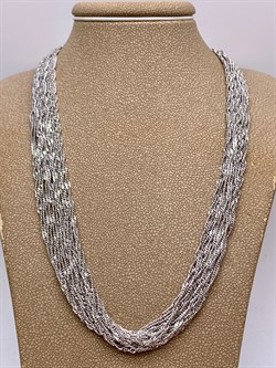 *Колье р.50 Сингапур 12 рядов арт. НХ 22-086А-3-059 Вес 24,61 г - фото 333770