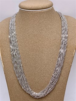 *Колье р.50 Сингапур 12 рядов арт. НХ 22-086А-3-059 Вес 24,61 г - фото 333771