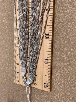 *Колье р.50 Сингапур 12 рядов арт. НХ 22-086А-3-059 Вес 24,61 г - фото 333773