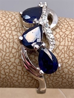 *КОЛЬЦО р.17 Корунд Синий Сапфир арт. R00322-311, (вес 2,65 г) - фото 333832 *КОЛЬЦО р.17 Корунд Синий Сапфир арт. R00322-311, (вес 2,65 г) - фото 333832