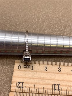 *КОЛЬЦО р.17,5 Корунд Синий Сапфир арт. R00396-214, (вес 2,28 г) - фото 333862