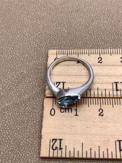 *Кольцо р.17,5 Голубой Топаз арт. R00029-927 вес 3,08 г - фото 333972