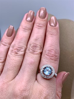 *Кольцо р.18 Голубой Топаз арт. R00002-069 вес 4,23 г - фото 333990 *Кольцо р.18 Голубой Топаз арт. R00002-069 вес 4,23 г - фото 333990