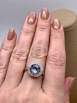 *Кольцо р.17,5 Голубой Топаз арт. R00002-602 вес 4,25 г - фото 334015 *Кольцо р.17,5 Голубой Топаз арт. R00002-602 вес 4,25 г - фото 334015
