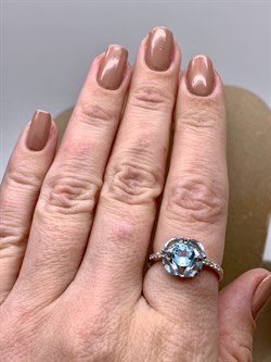 *Кольцо р.18 Голубой Топаз арт. R00082-205, (вес 2,74 г) - фото 334039 *Кольцо р.18 Голубой Топаз арт. R00082-205, (вес 2,74 г) - фото 334039