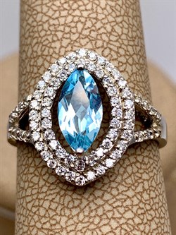 *КОЛЬЦО р.18 Голубой Топаз арт. R00017-958, (вес 3,26 г) - фото 334049 *КОЛЬЦО р.18 Голубой Топаз арт. R00017-958, (вес 3,26 г) - фото 334049
