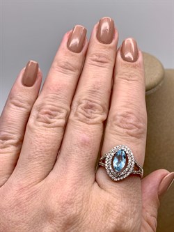 *КОЛЬЦО р.18 Голубой Топаз арт. R00017-958, (вес 3,26 г) - фото 334050 *КОЛЬЦО р.18 Голубой Топаз арт. R00017-958, (вес 3,26 г) - фото 334050