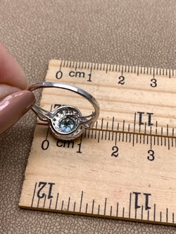 *Кольцо р.17,5 Голубой Топаз арт. R00093-817 вес 2,1 г - фото 334071