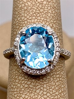 *КОЛЬЦО р.17 Голубой Топаз арт. R00087-391, (вес 5,19 г) - фото 334088 *КОЛЬЦО р.17 Голубой Топаз арт. R00087-391, (вес 5,19 г) - фото 334088