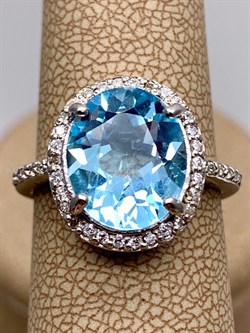 *КОЛЬЦО р.17 Голубой Топаз арт. R00087-391, (вес 5,19 г) - фото 334089 *КОЛЬЦО р.17 Голубой Топаз арт. R00087-391, (вес 5,19 г) - фото 334089