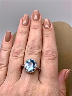 *КОЛЬЦО р.17 Голубой Топаз арт. R00087-391, (вес 5,19 г) - фото 334090 *КОЛЬЦО р.17 Голубой Топаз арт. R00087-391, (вес 5,19 г) - фото 334090