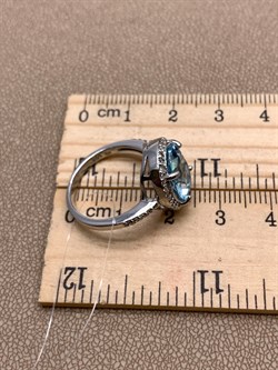 *КОЛЬЦО р.17 Голубой Топаз арт. R00087-391, (вес 5,19 г) - фото 334093 *КОЛЬЦО р.17 Голубой Топаз арт. R00087-391, (вес 5,19 г) - фото 334093