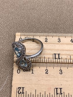 *Кольцо р.17,5 Голубой Топаз арт. R00107-421 Вес 4,39 г - фото 334101 *Кольцо р.17,5 Голубой Топаз арт. R00107-421 Вес 4,39 г - фото 334101