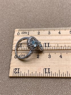 *Кольцо р.17,5 Голубой Топаз арт. R00107-421 Вес 4,39 г - фото 334102 *Кольцо р.17,5 Голубой Топаз арт. R00107-421 Вес 4,39 г - фото 334102