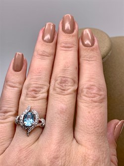 *КОЛЬЦО р.17 Голубой Топаз арт. R00094-499, (вес 3,35 г) - фото 334119 *КОЛЬЦО р.17 Голубой Топаз арт. R00094-499, (вес 3,35 г) - фото 334119
