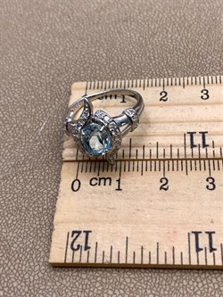 *КОЛЬЦО р.17 Голубой Топаз арт. R00094-499, (вес 3,35 г) - фото 334120 *КОЛЬЦО р.17 Голубой Топаз арт. R00094-499, (вес 3,35 г) - фото 334120