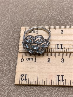 *КОЛЬЦО р.18,5 Голубой Топаз арт. R00034-168, (вес около 4,53 г) - фото 334152