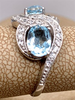 *КОЛЬЦО р.17 Голубой Топаз арт. R00097-195, (вес 3,27 г) - фото 334158 *КОЛЬЦО р.17 Голубой Топаз арт. R00097-195, (вес 3,27 г) - фото 334158