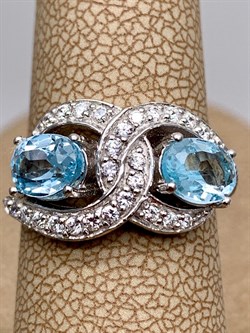 *КОЛЬЦО р.17 Голубой Топаз арт. R00097-195, (вес 3,27 г) - фото 334159 *КОЛЬЦО р.17 Голубой Топаз арт. R00097-195, (вес 3,27 г) - фото 334159