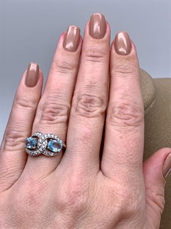 *КОЛЬЦО р.17 Голубой Топаз арт. R00097-195, (вес 3,27 г) - фото 334160 *КОЛЬЦО р.17 Голубой Топаз арт. R00097-195, (вес 3,27 г) - фото 334160