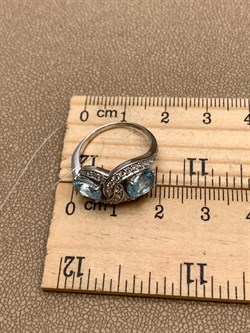 *КОЛЬЦО р.17 Голубой Топаз арт. R00097-195, (вес 3,27 г) - фото 334162 *КОЛЬЦО р.17 Голубой Топаз арт. R00097-195, (вес 3,27 г) - фото 334162