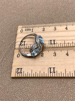 *КОЛЬЦО р.17 Голубой Топаз арт. R00097-195, (вес 3,27 г) - фото 334163 *КОЛЬЦО р.17 Голубой Топаз арт. R00097-195, (вес 3,27 г) - фото 334163