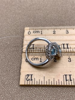 *Кольцо р.17,5 Голубой Топаз арт. R00107-770 Вес 4,46 г - фото 334184 *Кольцо р.17,5 Голубой Топаз арт. R00107-770 Вес 4,46 г - фото 334184